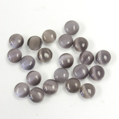 Fiber-Optic Cabochon - Round 05MM CAT'S EYE GREY