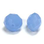 Chinese Cut Crystal Bead - Rondelle 09x12MM OPAL BLUE