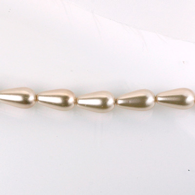 Czech Glass Pearl Bead - Pear 09x6MM DARK ROSE 70425