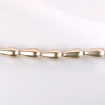 Czech Glass Pearl Bead - Pear 07x5MM DARK ROSE 70425