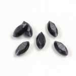 Fiber-Optic Flat Back Stone with Faceted Top and Table - Navette 10x5MM CAT'S EYE GREY