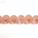 Glass 3 Cut Window Bead 12MM ROSALINE with FROST FINISH