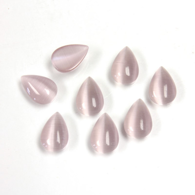 Fiber-Optic Cabochon - Pear 10x6MM CAT'S EYE LT PURPLE