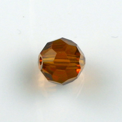 Chinese Cut Crystal Bead 32 Facet - Round 04MM BROWN