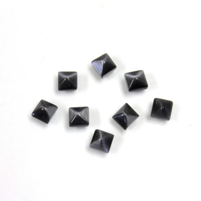 Fiber-Optic Cabochon - Pyramid Top 04x4MM CAT'S EYE GREY