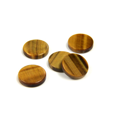 Gemstone Flat Back Flat Top Straight Side Stone - Round 09MM TIGEREYE