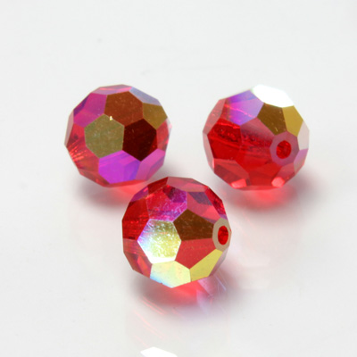 Preciosa Crystal Bead Regular Cut - Round 04MM LT SIAM RUBY AB