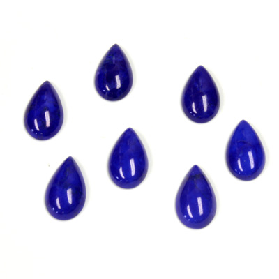 Gemstone Cabochon - Pear 10x6MM HOWLITE DYED LAPIS