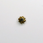 Metalized Plastic Bead - Ribbed Rondelle 06MM ANT GOLD