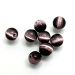 Fiber-Optic 1-Hole Ball - 08MM CAT'S EYE PURPLE