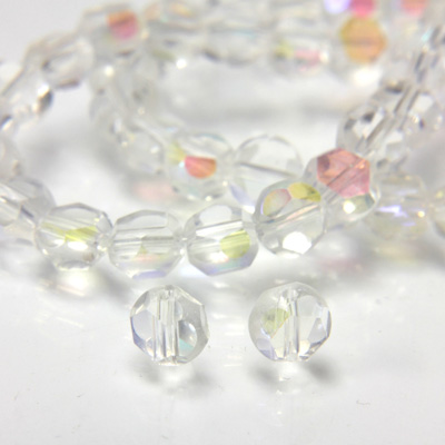 Chinese Cut Crystal Bead - Round Disc Side Drilled 04MM CRYSTAL AB