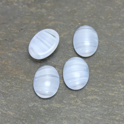 Glass Medium Dome Cabochon - Oval 14x10MM BLUE QUARTZ