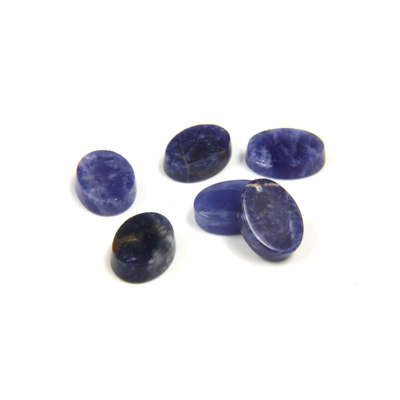 Gemstone Flat Back Flat Top Straight Side Stone - Oval 08x6MM SODALITE