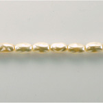 Czech Glass Pearl Bead - Freshwater Oval 8x5MM WHITE 70401