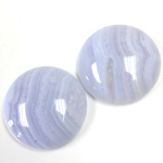 Gemstone Cabochon - Round 25MM BLUE LACE AGATE