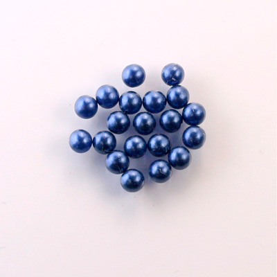 Czech Glass Pearl No-Hole Ball - 3.5MM NAVY 70467