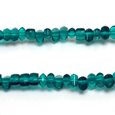 Plastic Bead - Transparent Irregular Chip TEAL