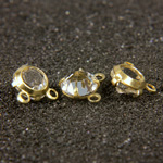 Preciosa MAXIMA Pure Unfoiled Chaton in Metal Setting with 2 Loops 20SS CRYSTAL-RAW
