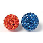 Rhinestone Pave Shamballa Beads