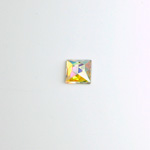 Glass Flat Back Foiled Rauten Rose - Square  06x6MM CRYSTAL AB