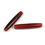 Genuine Bead Water Buffalo Horn Hairpipe 1.5 inch length RED