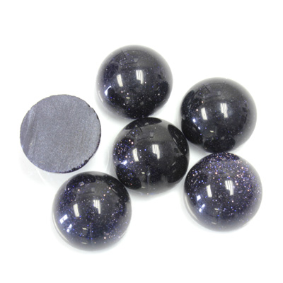 Man-made Cabochon - Round 12MM BLUE GOLDSTONE