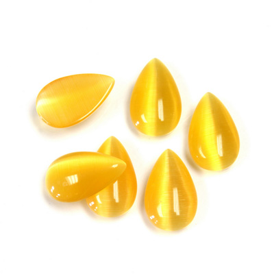 Fiber-Optic Cabochon - Pear 13x8MM CAT'S EYE SUN