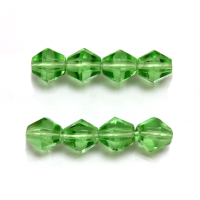 Czech Glass Fire Polished Bead - Bicone 08MM PERIDOT