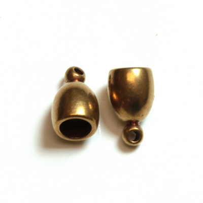 Machine Made Brass Pendant with 1-Loop Bell Cap 13MM RAW Unplated