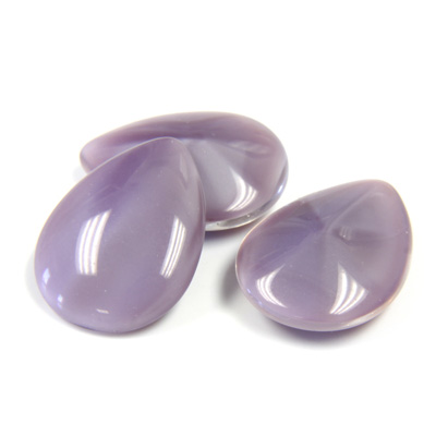 Glass Point Back Buff Top Stone Opaque Doublet - Pear 18x13MM AMETHYST MOONSTONE