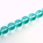 Czech Pressed Glass Bead - Smooth Round 10MM COATED APATITE