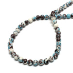 Synthetic Matrix Bead - Round 06MM SX07 BROWN-TURQUOISE