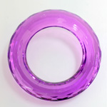 Plastic Faceted Ring 49MM AMETHYST