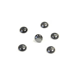 Glass Low Dome Buff Top Cabochon - Round 05MM HEMATITE