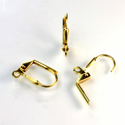 Brass Earwire 15MM Leverback with a 06x2MM Teardrop Pad with Open Loop