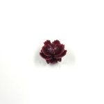 Plastic Carved No-Hole Flower - 11MM PLUM
