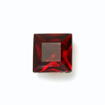 Glass Point Back Foiled Tin Table Cut (TTC) Stone - Square 12x12MM RUBY