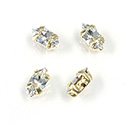 Crystal Stone in Metal Sew-On Setting - Navette 06x3MM MAXIMA CRYSTAL-RAW