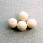Czech Pressed Glass Bead - Smooth Round 12MM IVORY