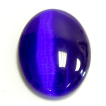 Fiber-Optic Cabochon - Oval 40x30MM CAT'S EYE ROYAL BLUE