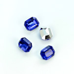 Plastic Point Back Foiled Stone - Cushion Octagon 10x8MM SAPPHIRE