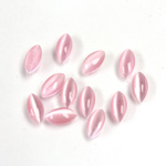 Fiber-Optic Cabochon - Navette 08x4MM CAT'S EYE LT PINK