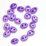 Preciosa Czech Glass 2-Hole Seed Bead - Twin 2.5x5MM TERRA PEARL PURPLE 16928