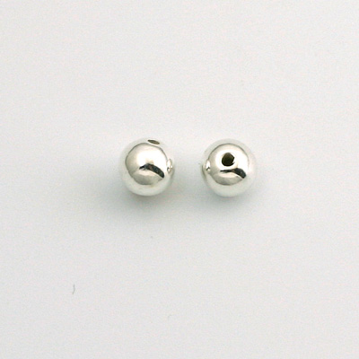 Metalized Plastic Smooth Bead - Round 06MM SILVER