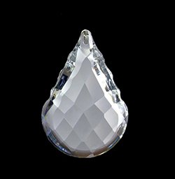 Asfour Crystal Chandelier Parts - Pendalogue Pearshape Pendant - 58x88mm (3.5 Inch) CRYSTAL