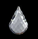 Asfour Crystal Chandelier Parts - Pendalogue Pearshape Pendant - 50x31mm (2 Inch) CRYSTAL