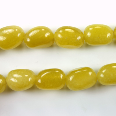 Gemstone Bead - Smooth Nugget 15x12MM Dyed QUARTZ Col. 41 OLIVE