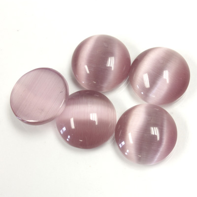 Fiber-Optic Cabochon - Round 12.8MM CAT'S EYE LT PURPLE