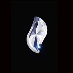 Asfour Crystal Chandelier Parts - Pendalogue Pendant - Swing Prism 23x50mm (2 Inch) CRYSTAL AB 1 Hole