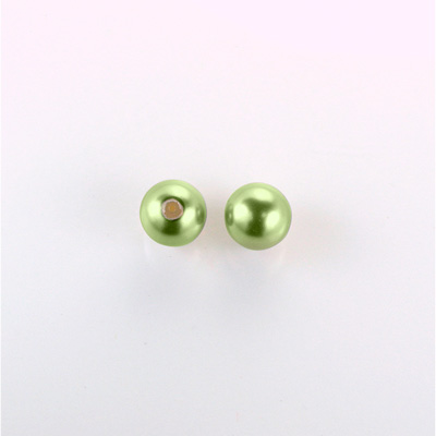 Czech Glass Pearl 1-Hole Ball - 06MM DARK OLIVE 70458